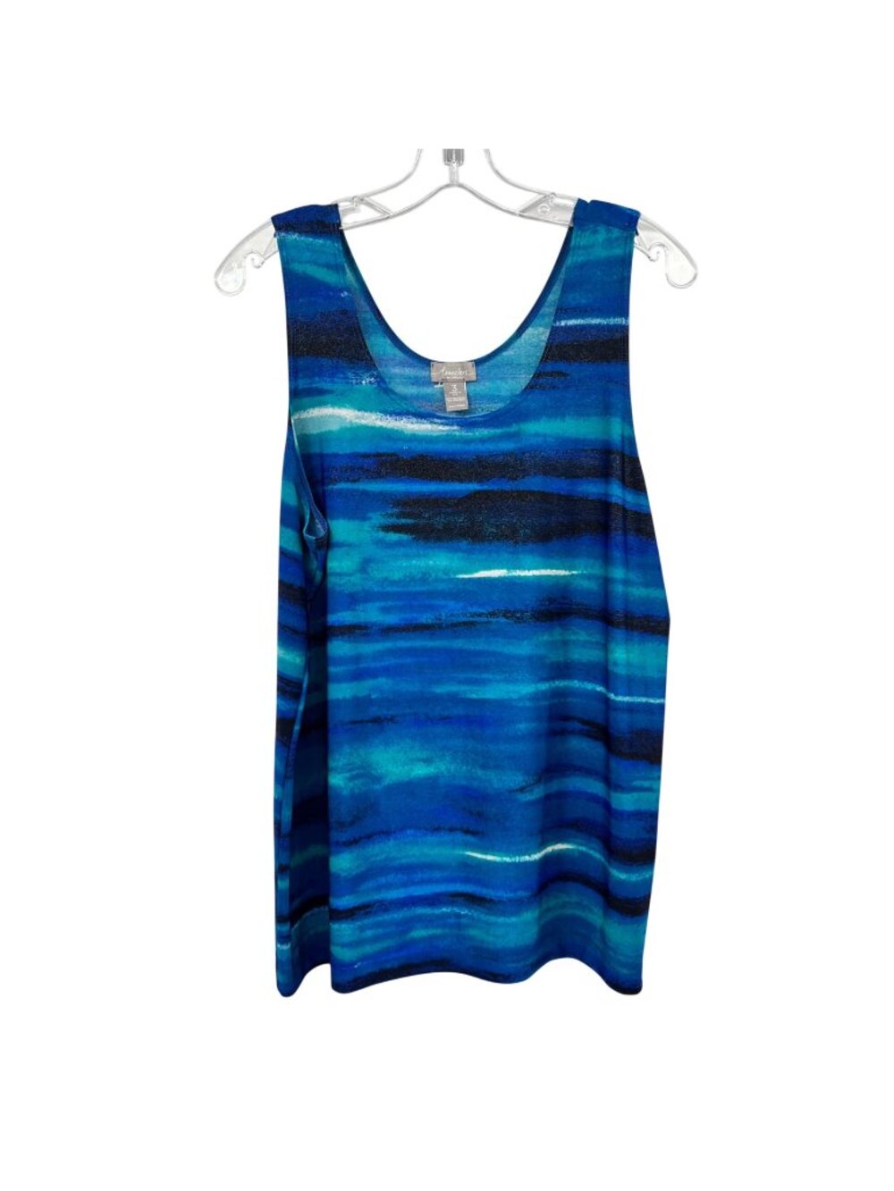 Chico's Travelers Tank Top Multicolor Print Shimmer Womens Size XL